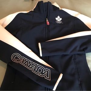 2006 HBC Canada Olympic Soft Shell Fitted Style Track Jacket Size Small